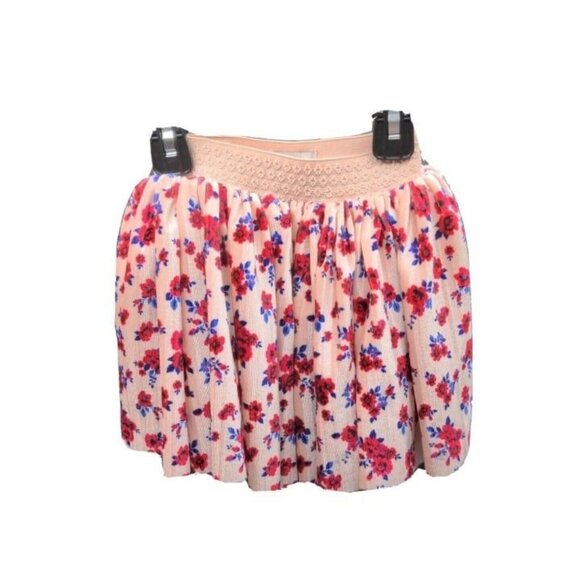 Pippa & Julie Little Toddler Girls Skirt Velvet Pink Floral Pleated Size 2T NWOT - Picture 2 of 8